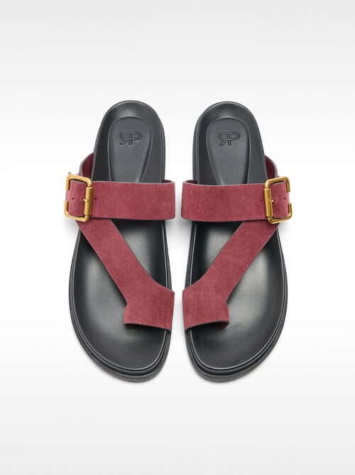 Leder-Sandalen mit Riemen und Schnalle