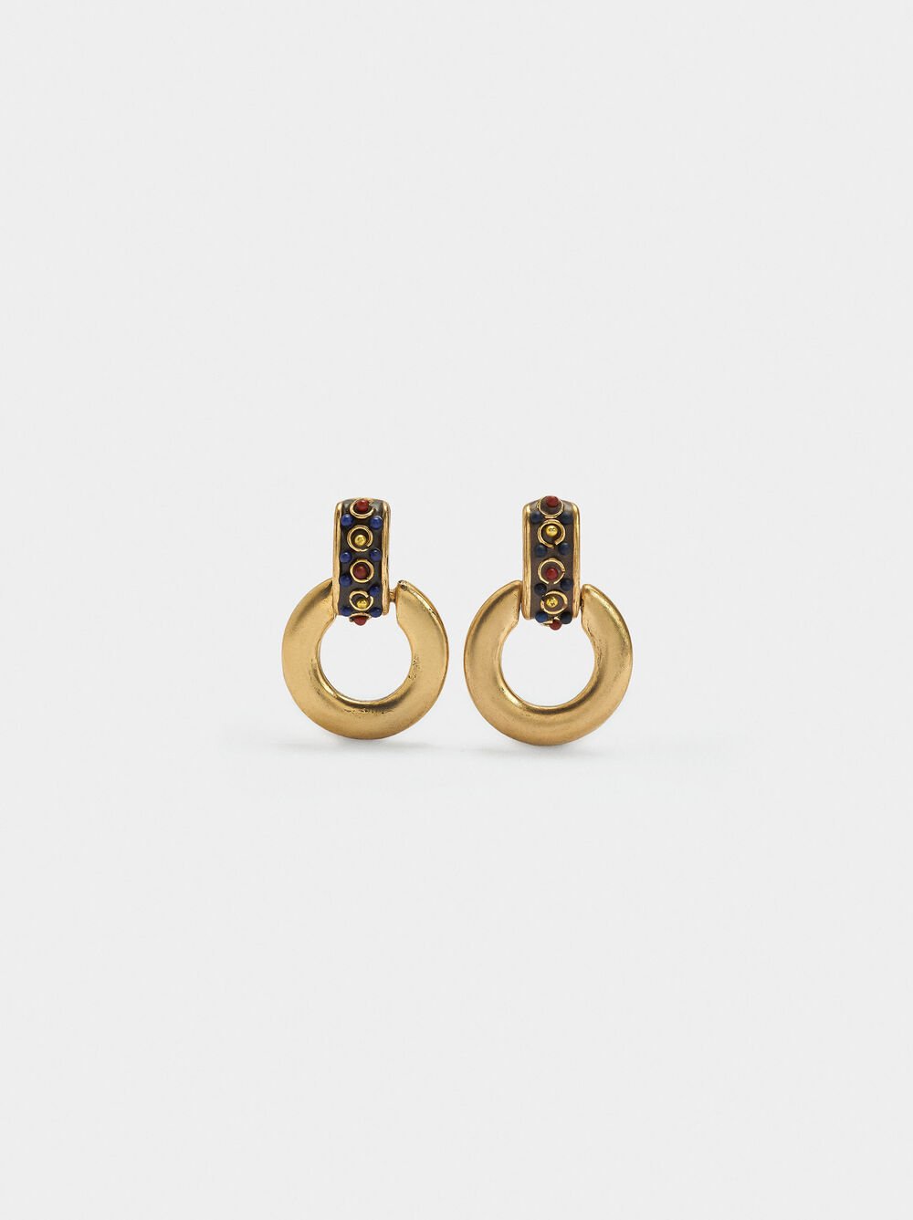 Ethnic earrings with hoop
