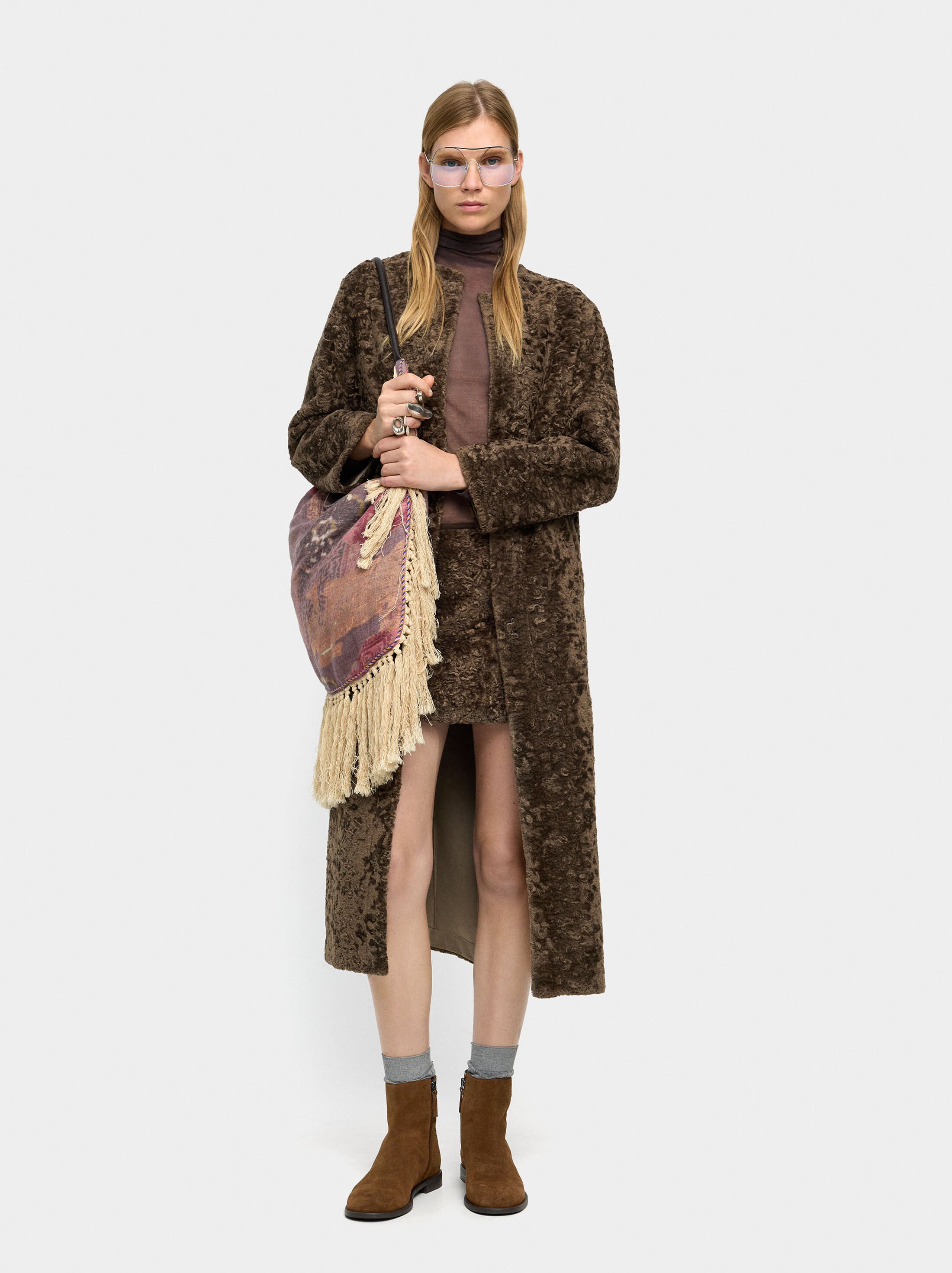 Long jacket with texture image number 0.0