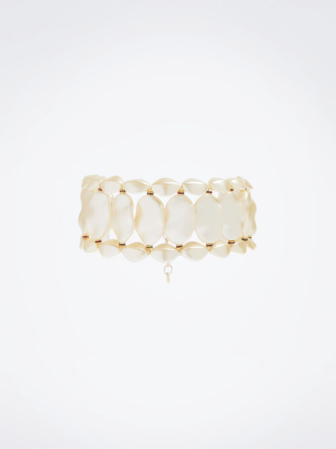 Choker With Pearls, White, hi-res