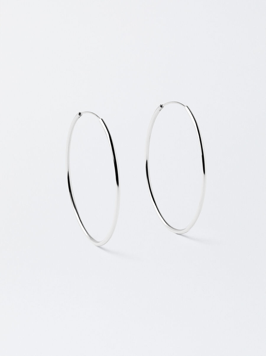 925 silver large hoop earrings