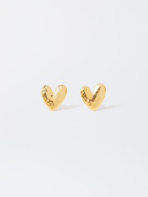Stainless Steel Earrings With Heart image number 0.0