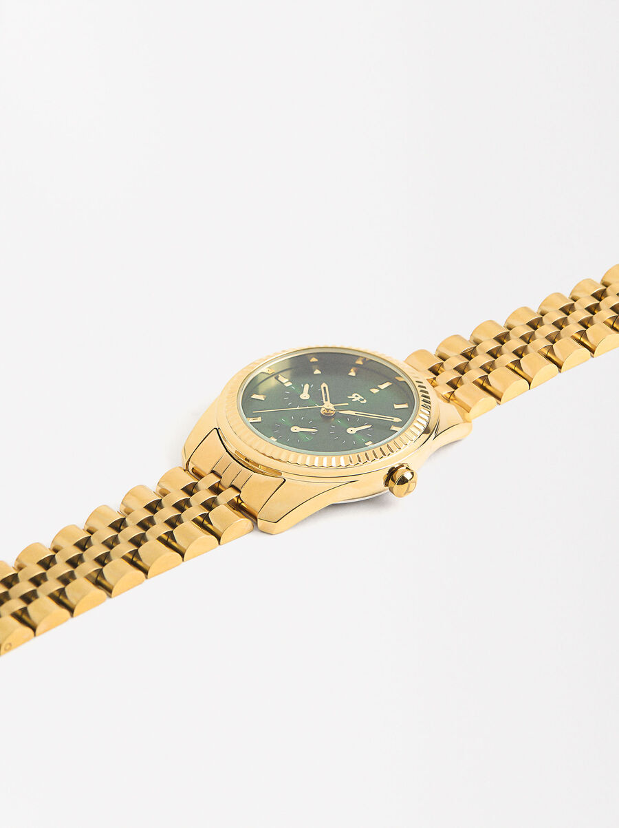 Watch with stainless steel wristband