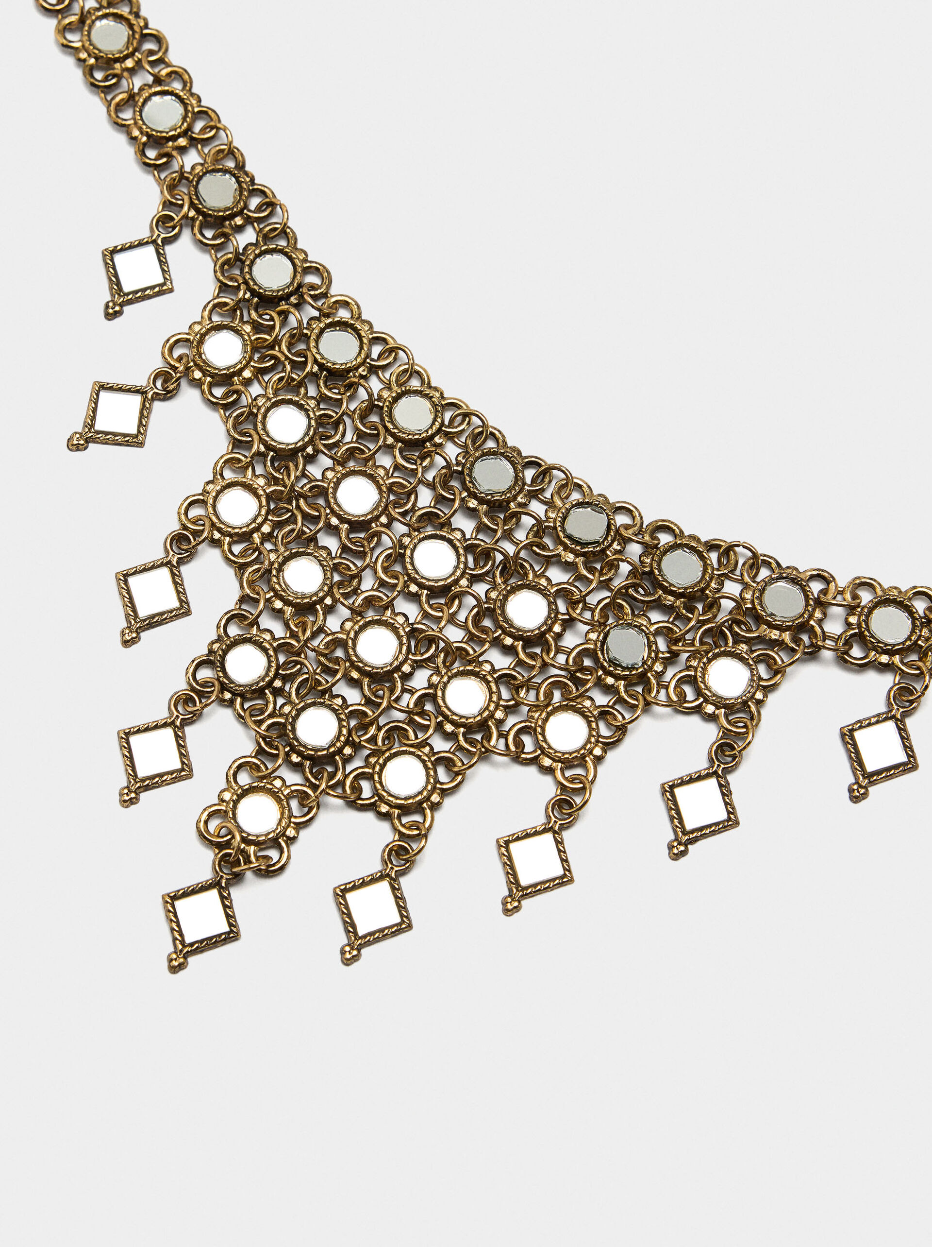 Collier court en losanges miroir image number 2.0