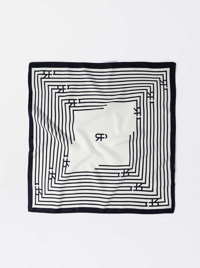 Quadratisches Halstuch Mit Print