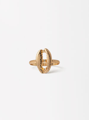 Golden Ring With Shell image number 0.0