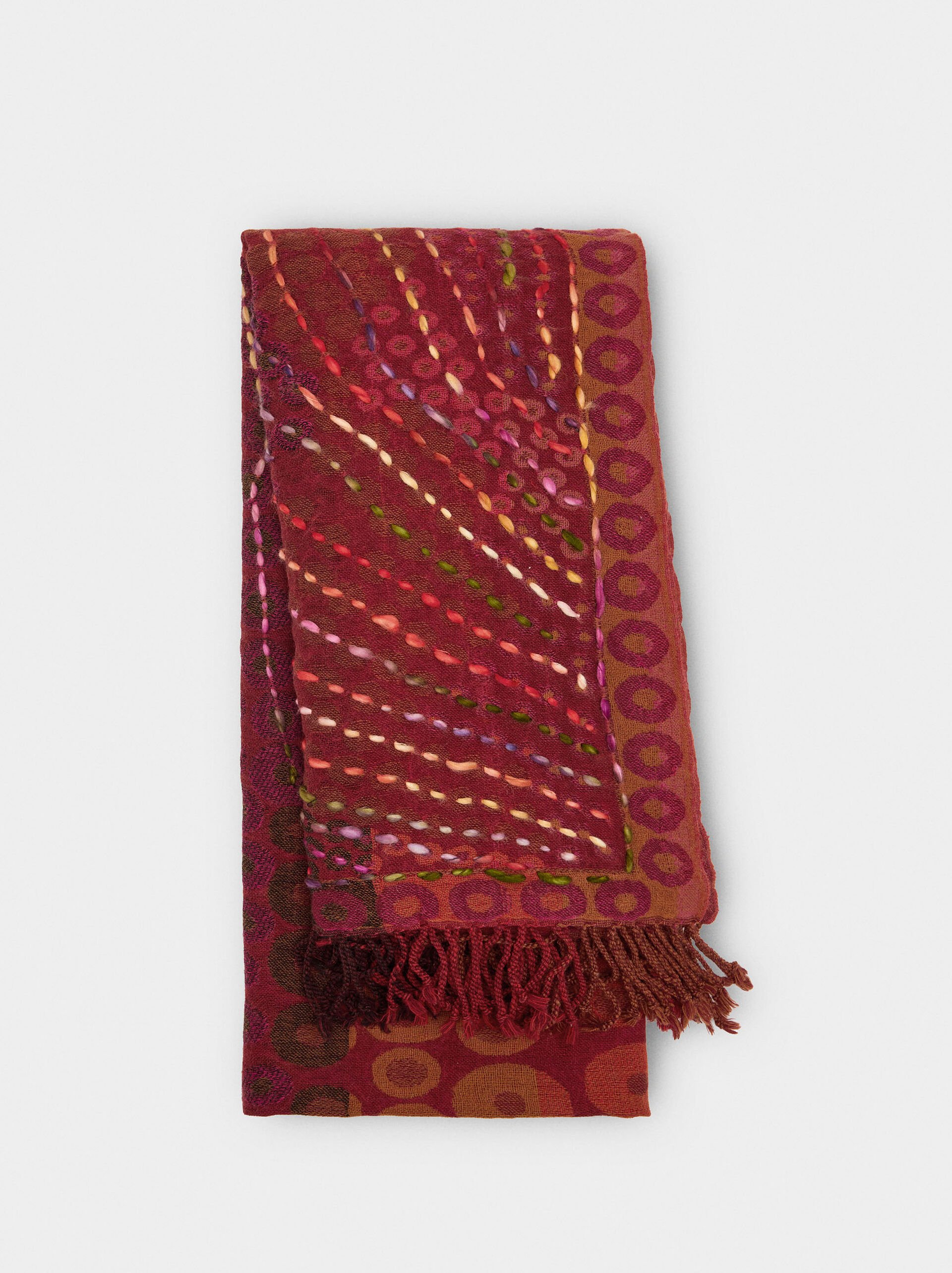 Printed wool scarf image number 0.0