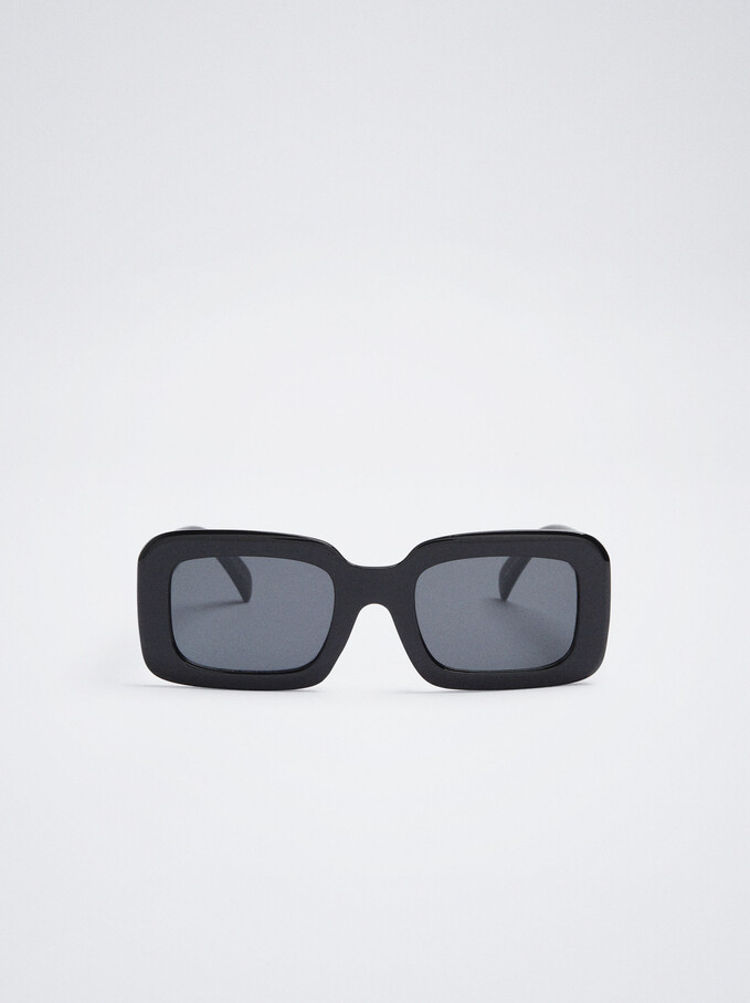Lunettes De Soleil Monture Carrée, Noir, hi-res