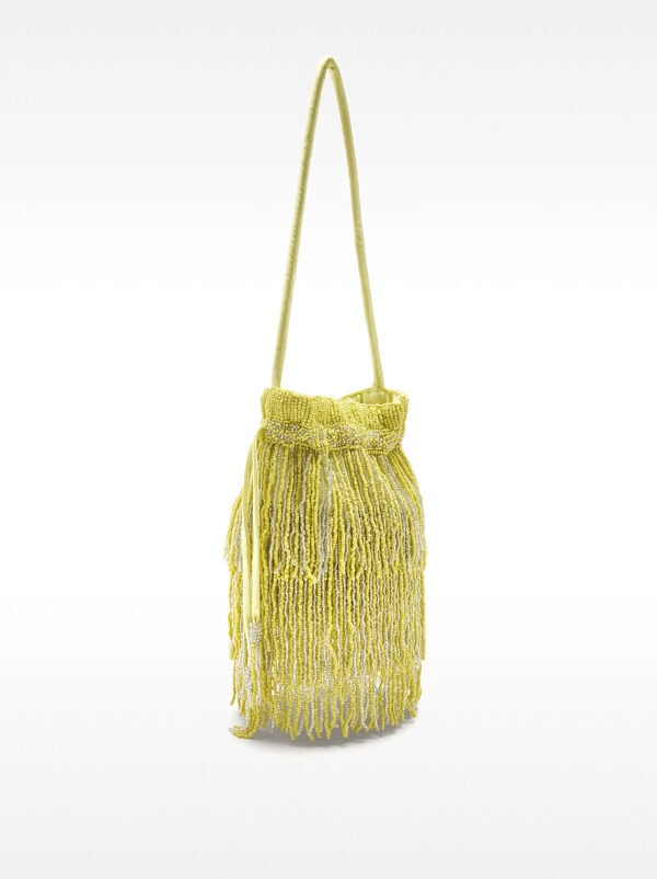 Party bag with beads and fringes