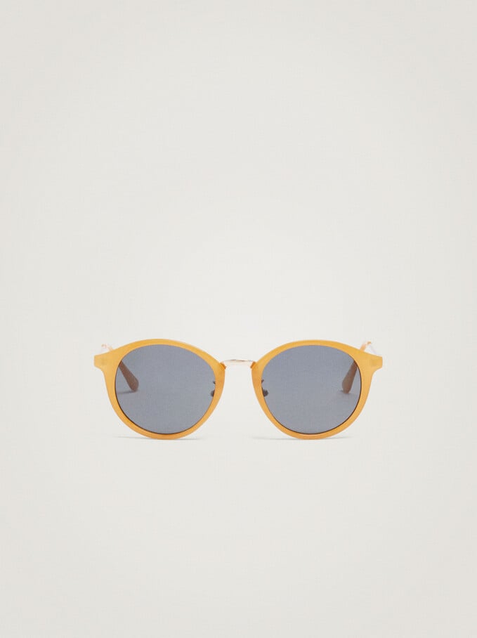 Runde Sonnenbrille, Senfgelb, hi-res