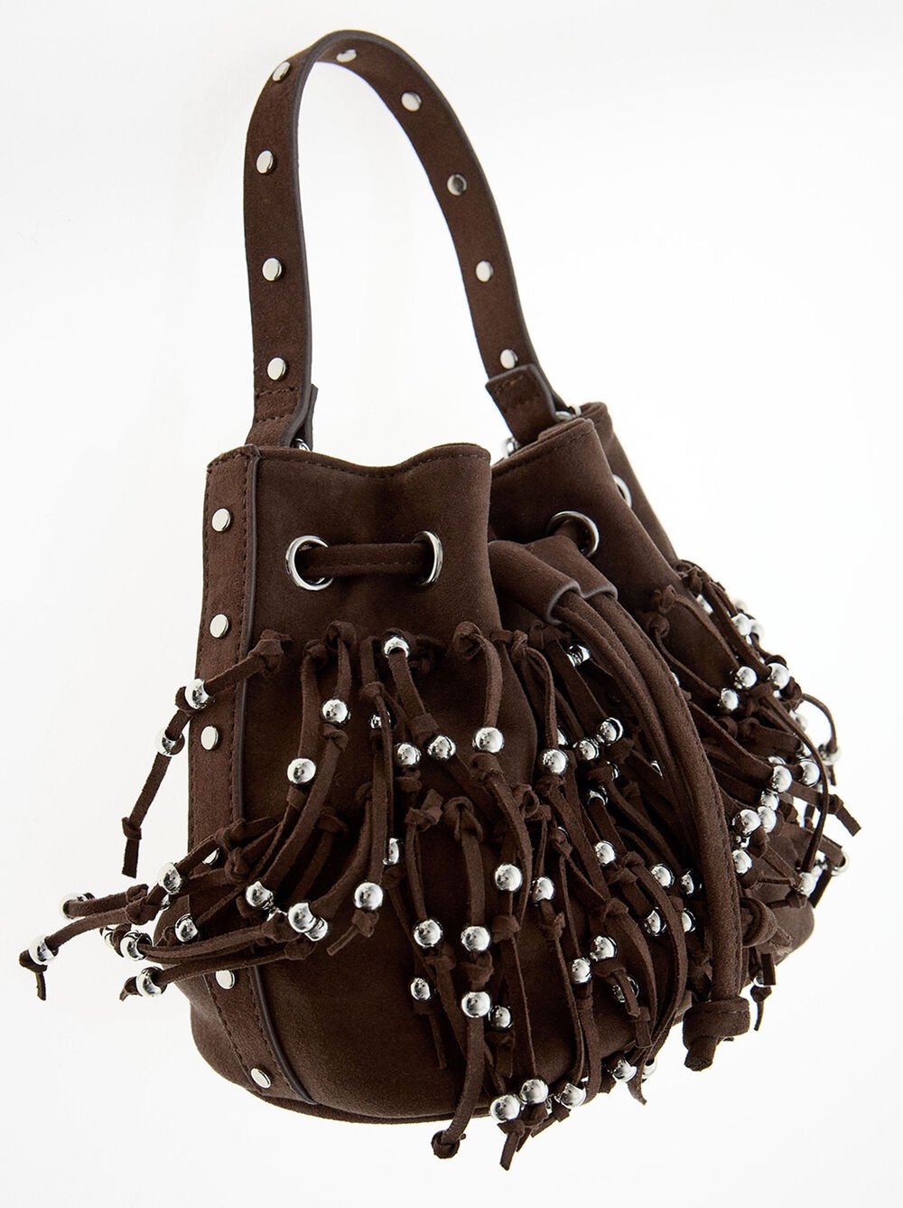 Partytasche mit Fransen und Perlen