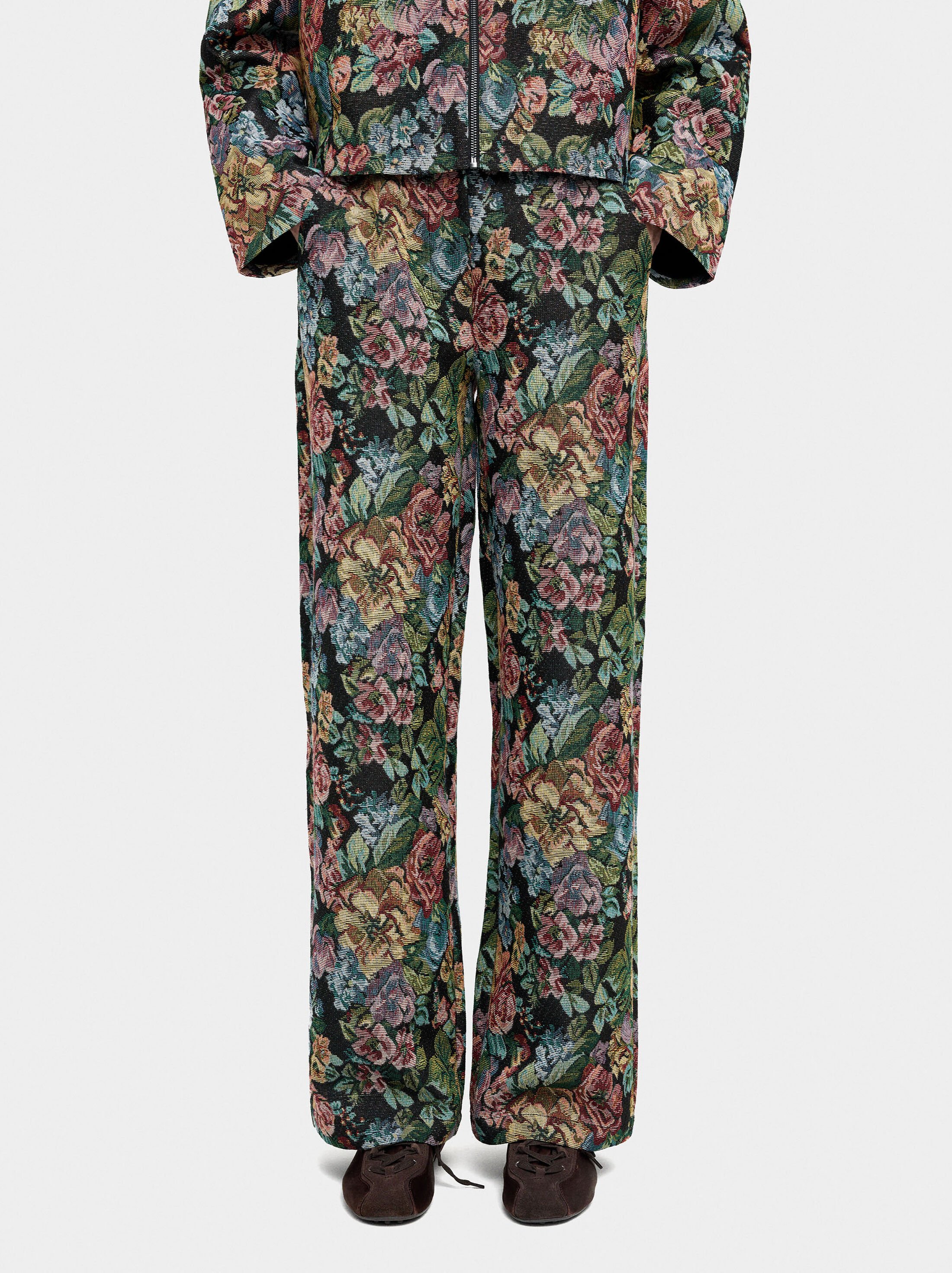 Pantalons de jacquard floral image number 1.0