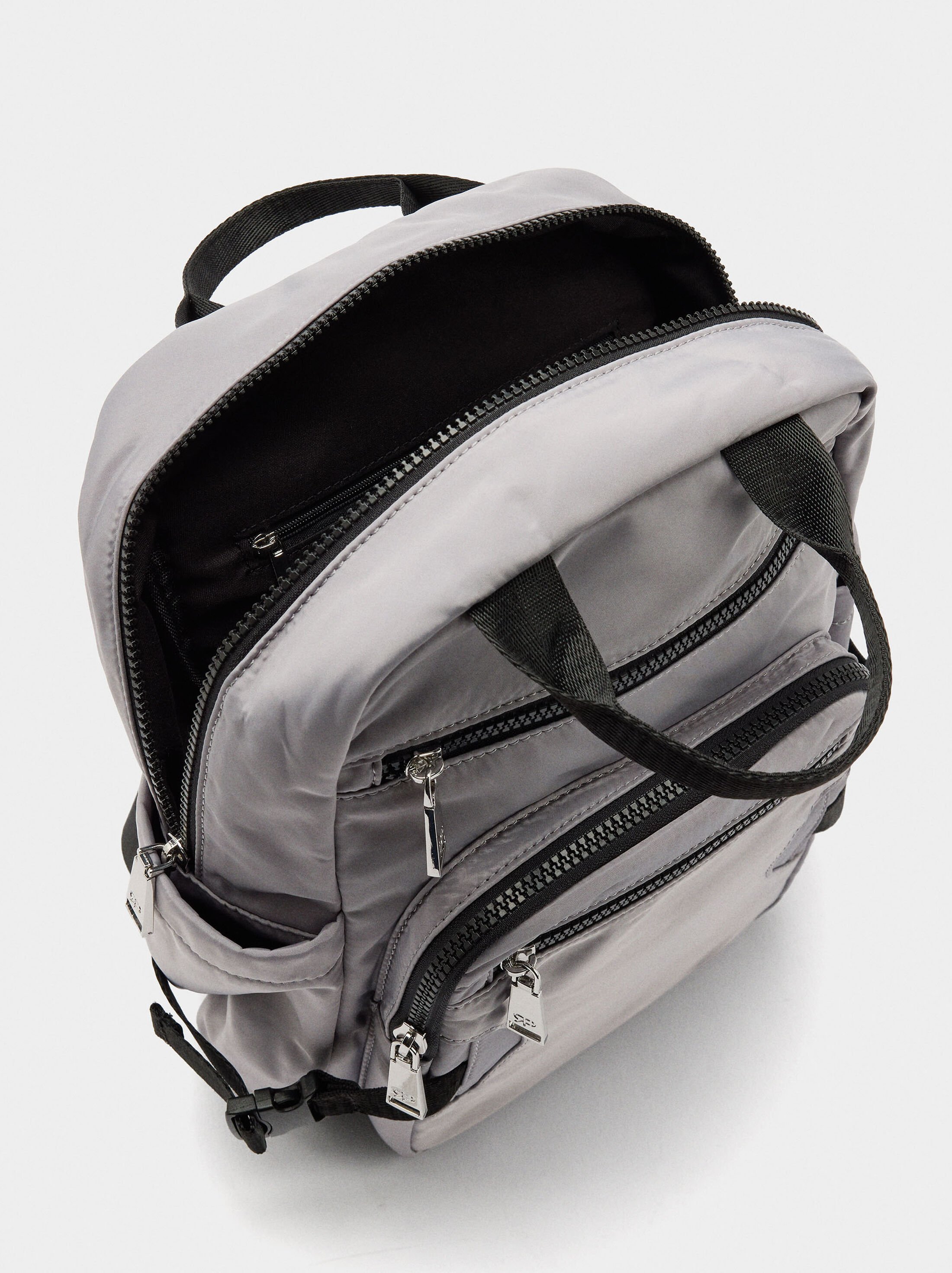 Nylon backpack with pendant image number 3.0