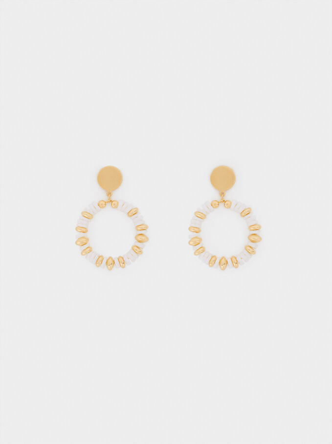 Shell Earrings, Golden, hi-res