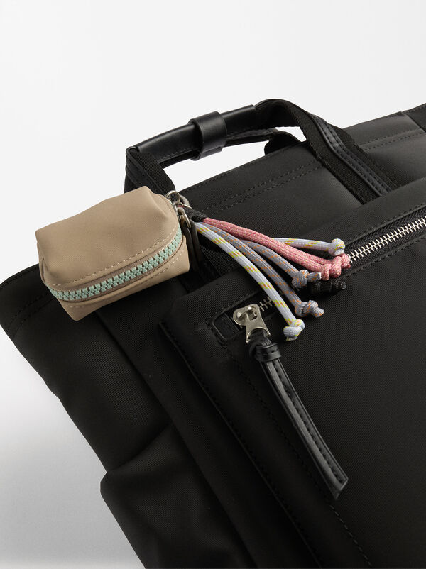 Nylon-effect backpack for 13" laptop