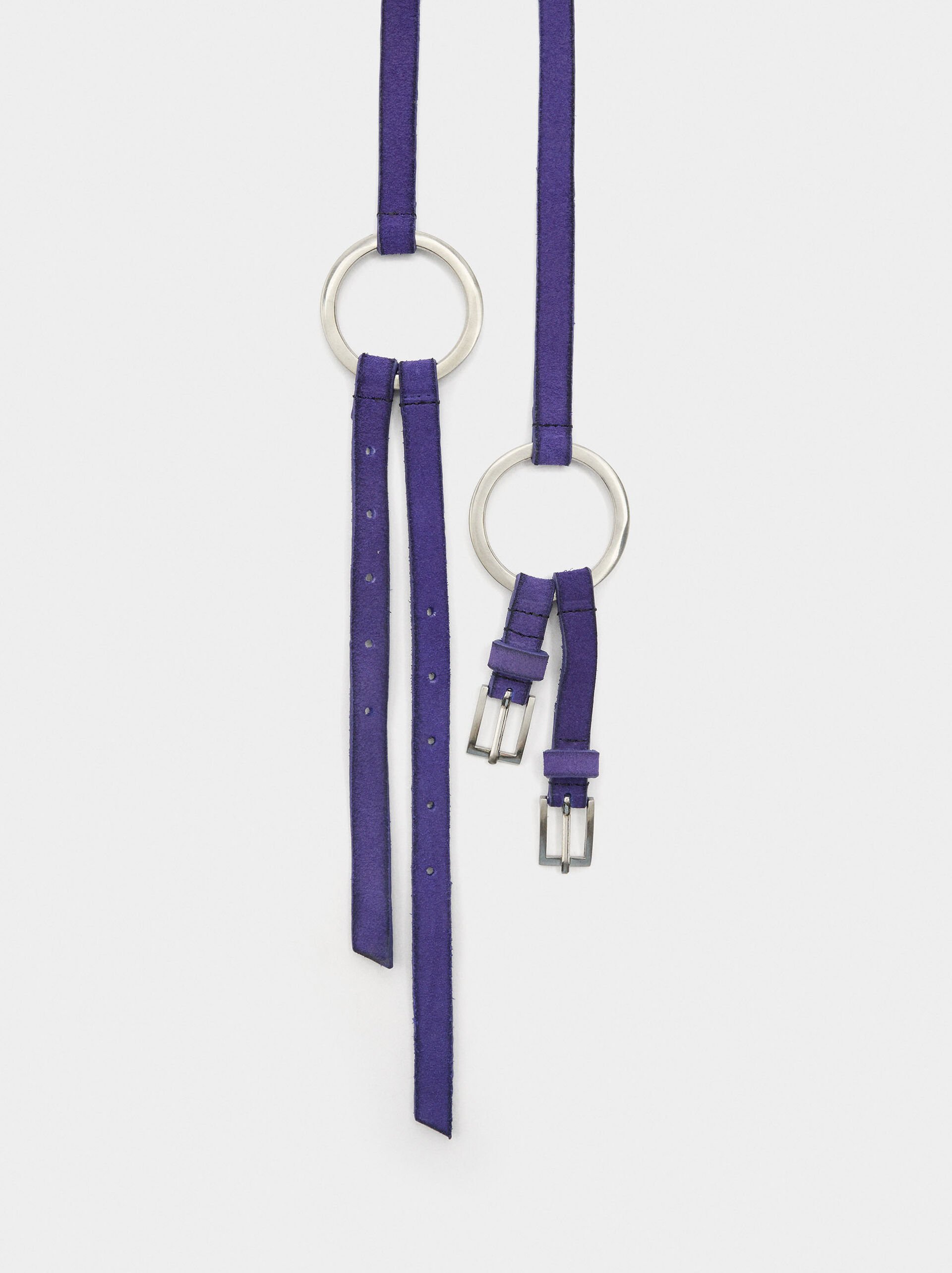 Ceinture en cuir avec anneaux image number 2.0