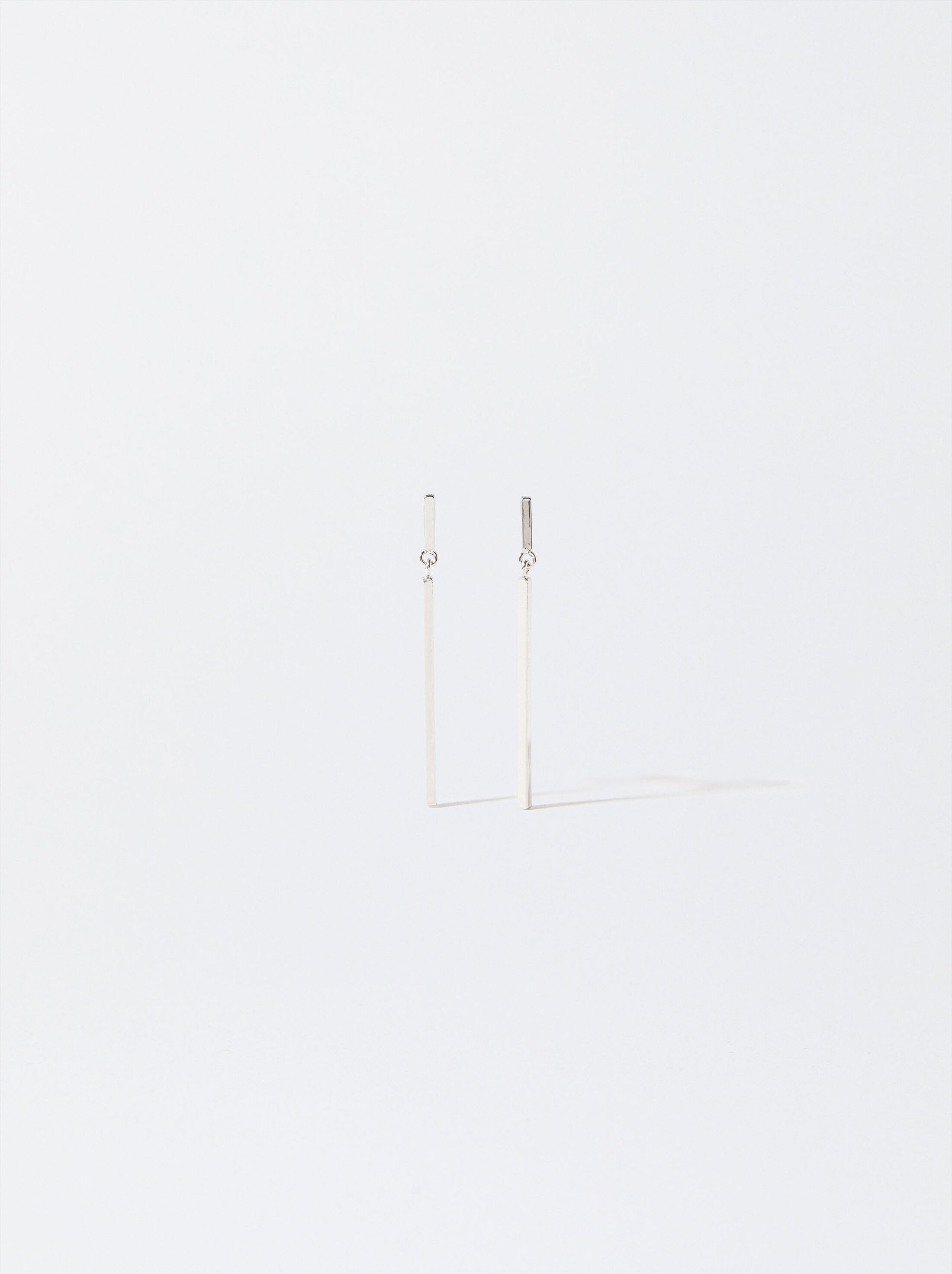 Pendientes barra plateados image number 0.0