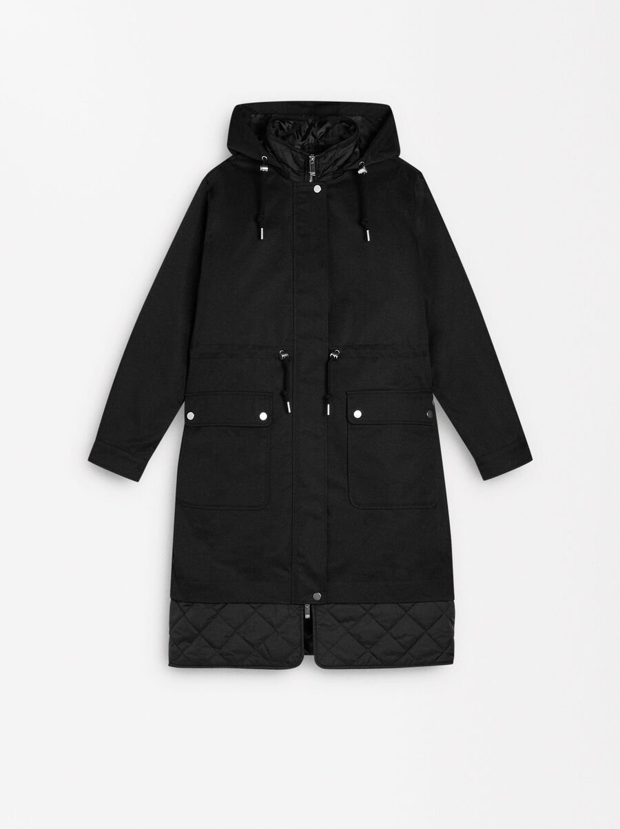 Parka with hood and pockets