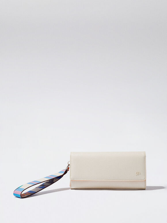Wallet With Hand Strap, Ecru, hi-res