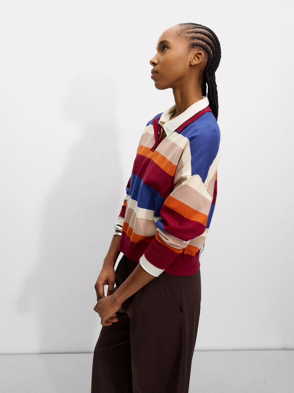 Striped knit sweater