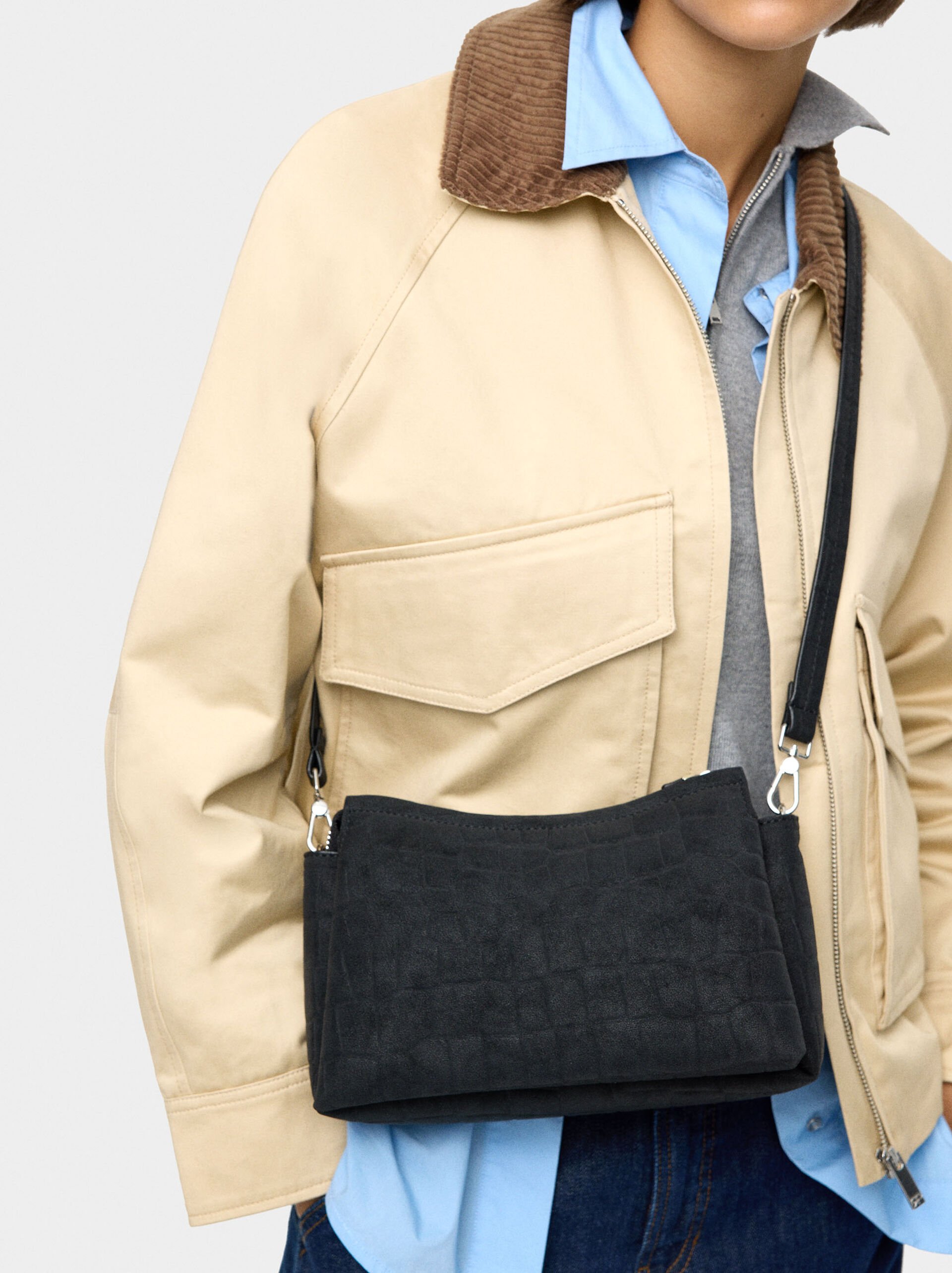 Crossbody bag with animal engraving image number 1.0