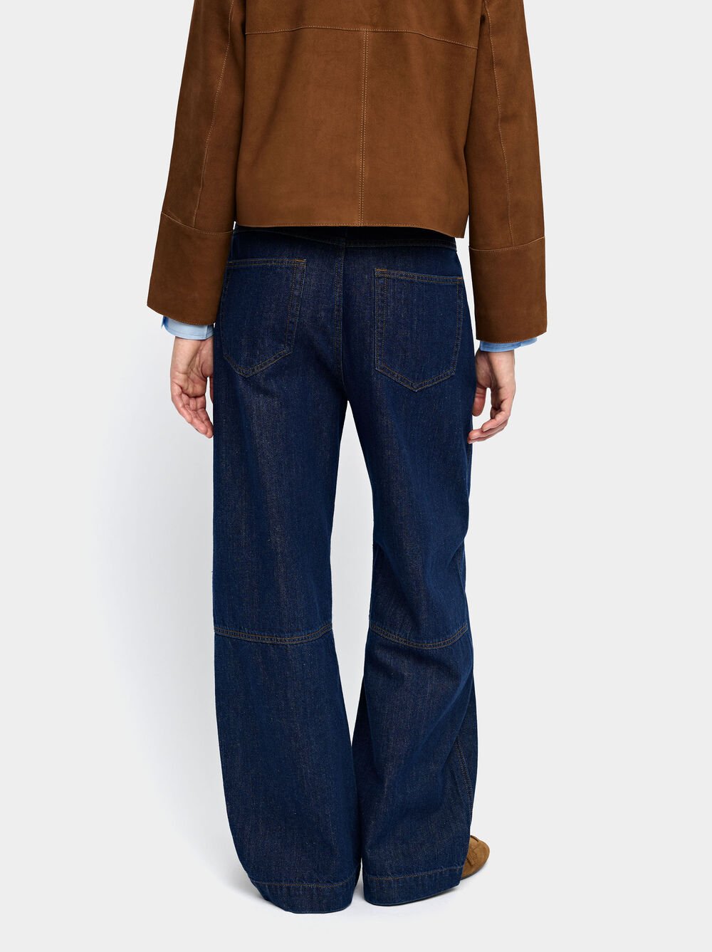 Straight denim trousers