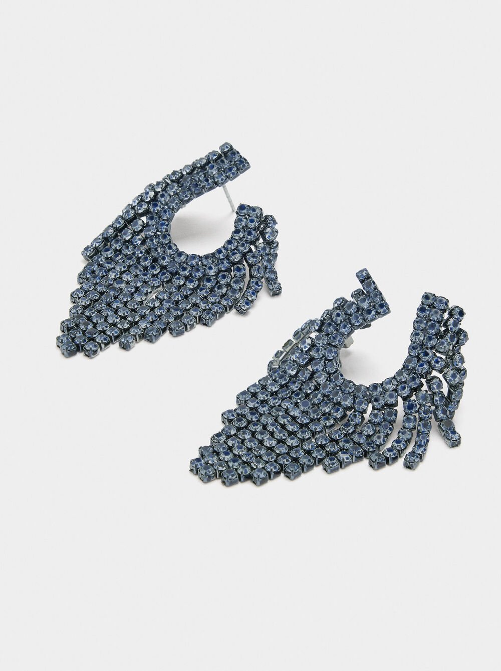 Maxi rounded earrings with crystals