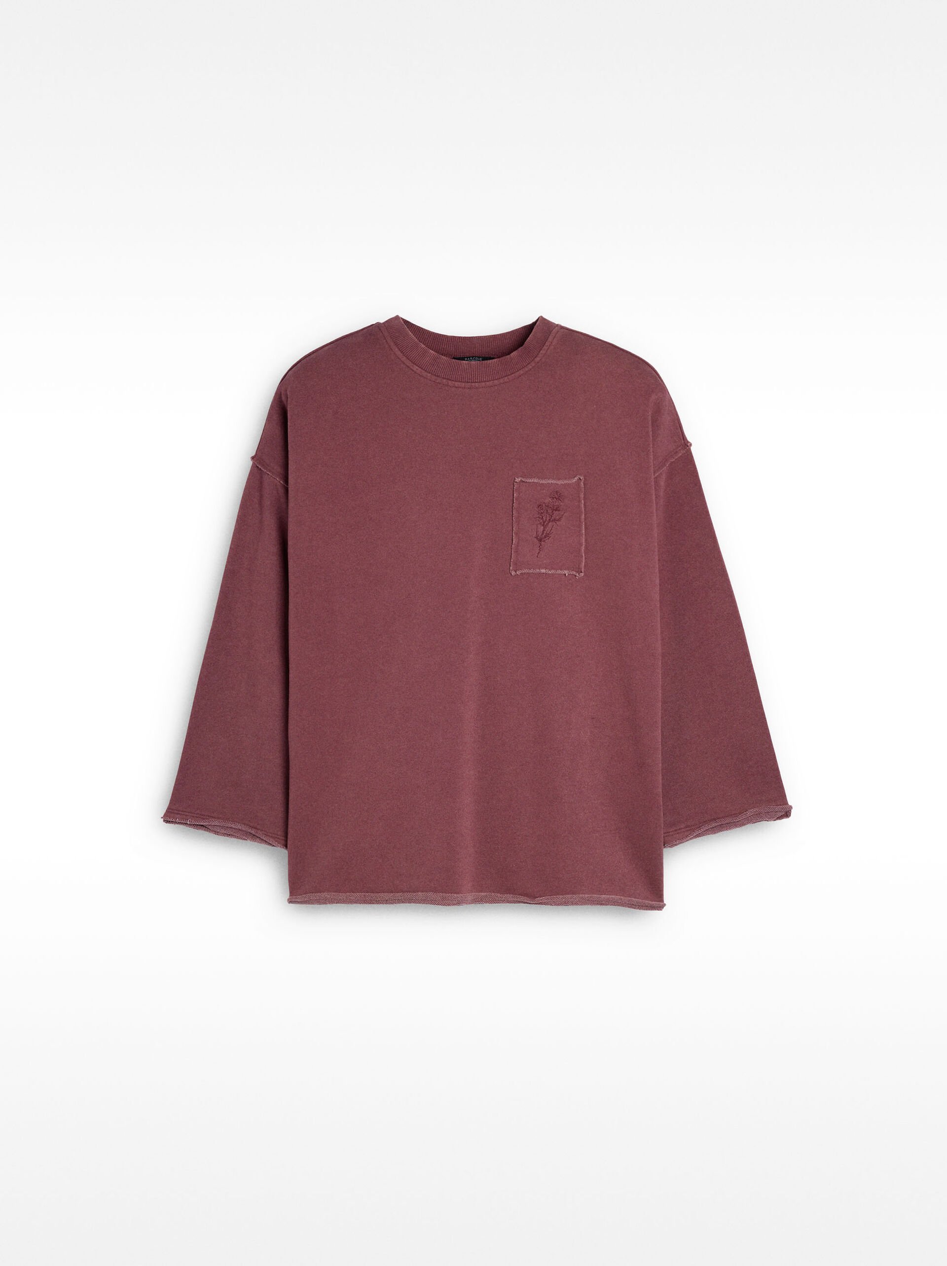 Sweatshirt with cotton and embroidery image number 4.0
