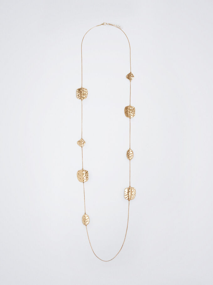 Long Golden Necklace, Golden, hi-res