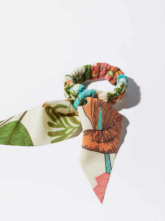 Scrunchie With A Bow, Multicolor, hi-res
