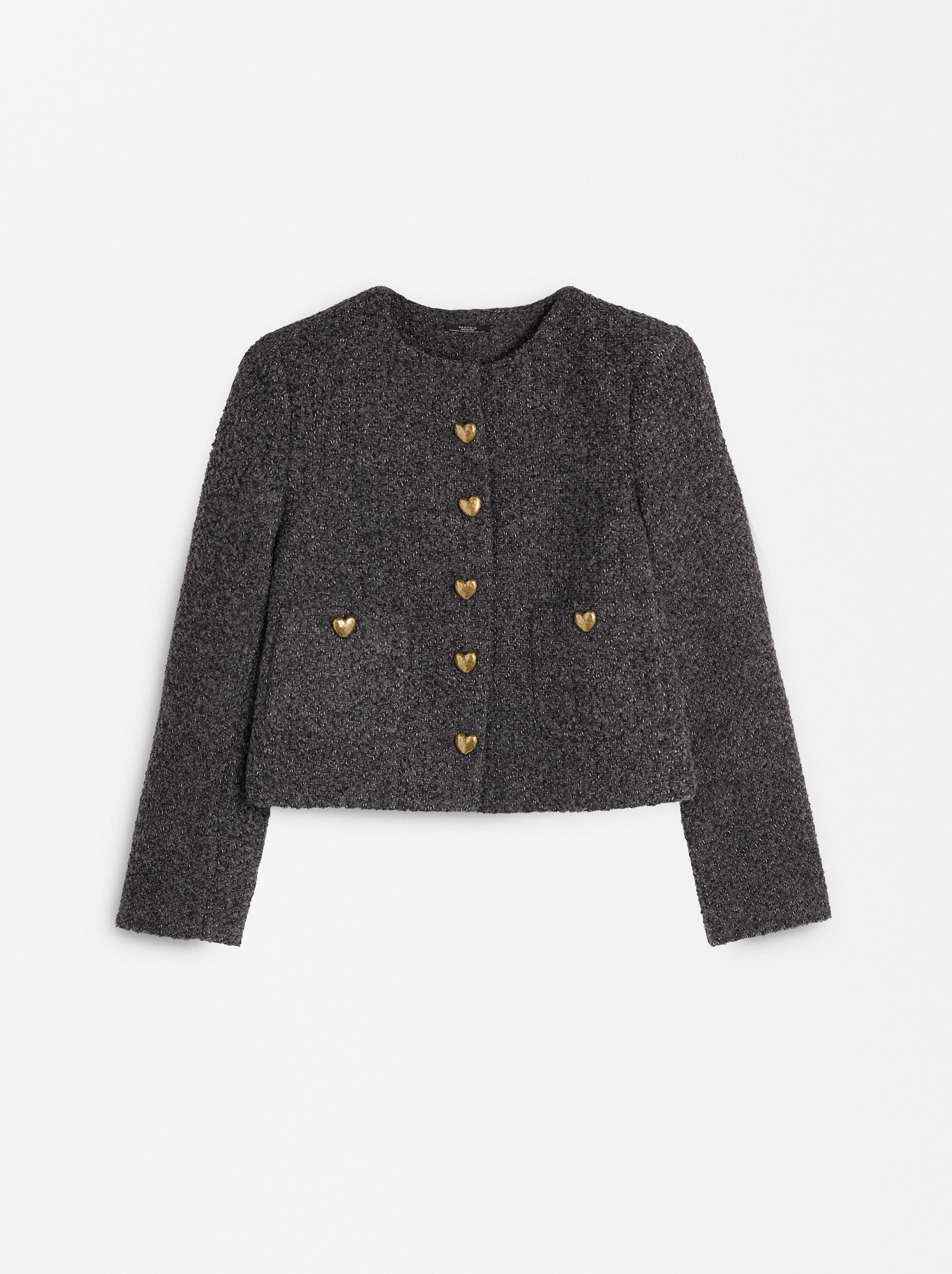 Wool coat with buttons Grey | Parfois
