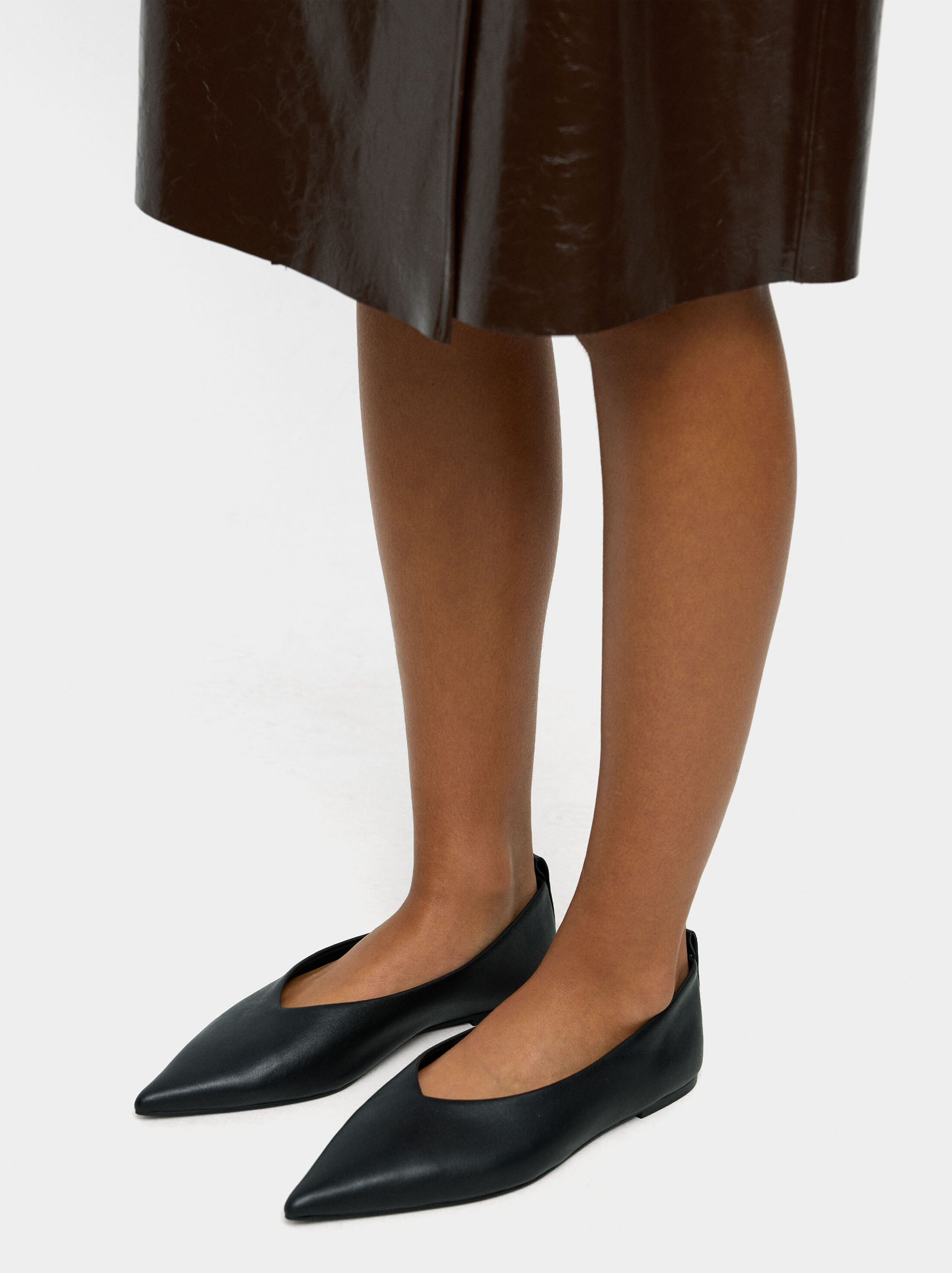 Leather ballet flats image number 1.0