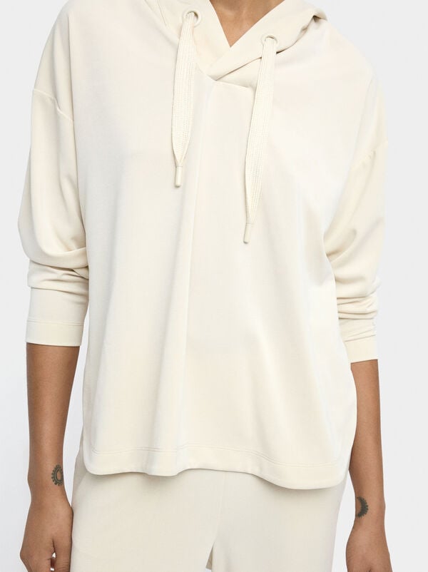 Knit hoodie