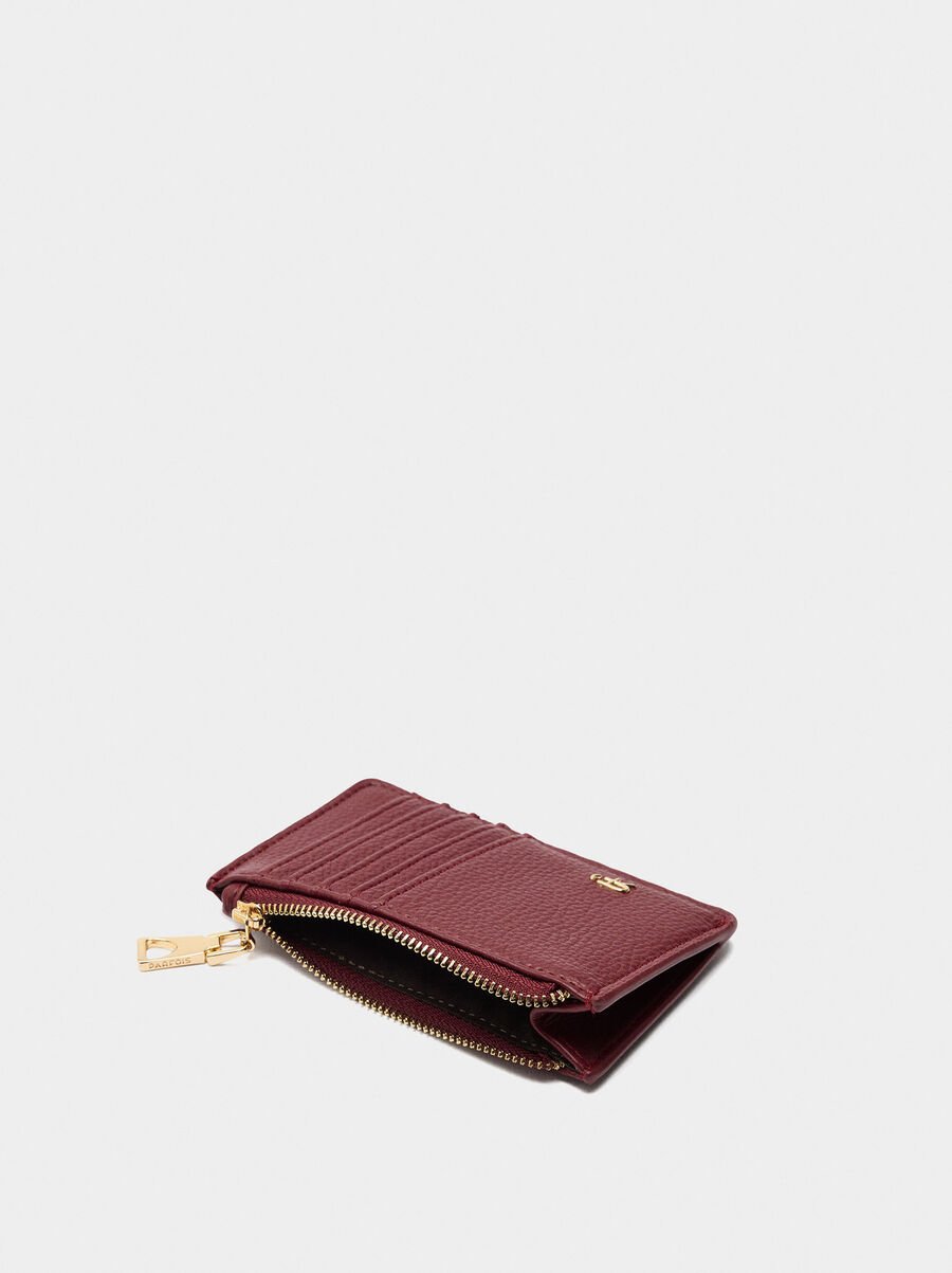 Card holder with zipper closure
