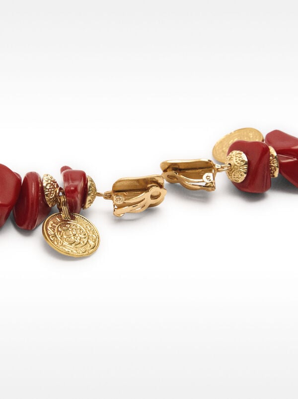 Maxi long earrings with shells
