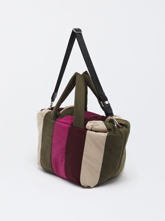 Bolso Shopper Con Rayas L image number 4.0