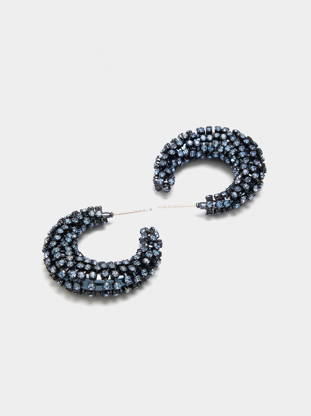 Maxi hoop earrings with crystals