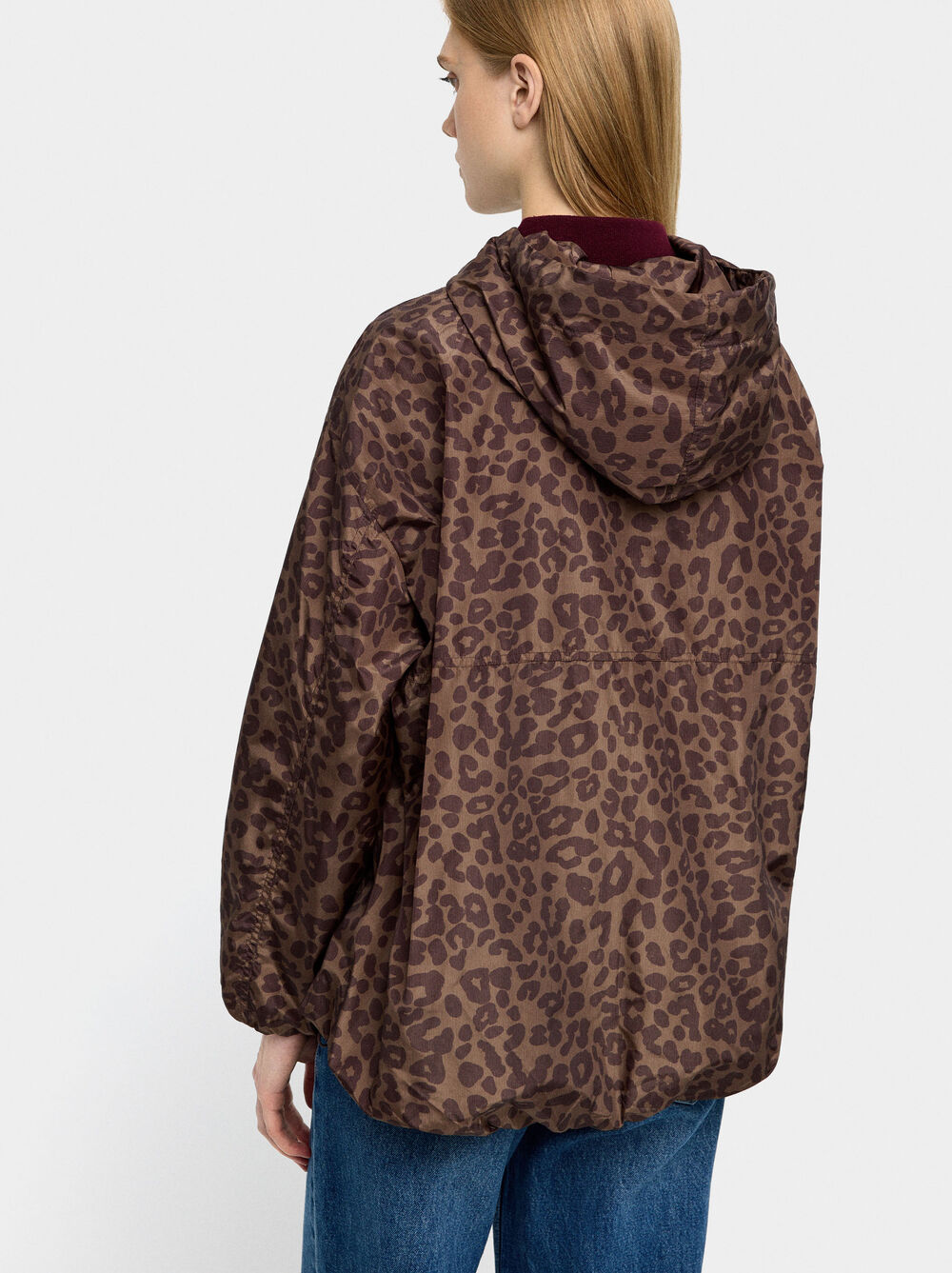 Printed parka with hood