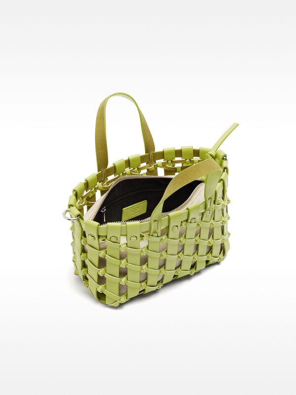Tote bag braided with knots