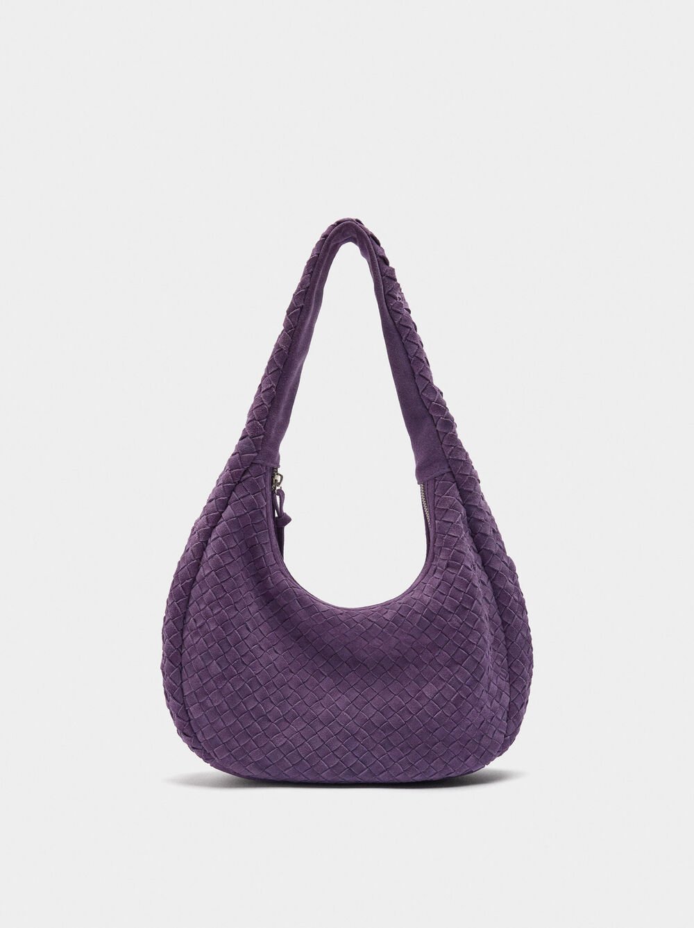 Hobo bag with braided leather