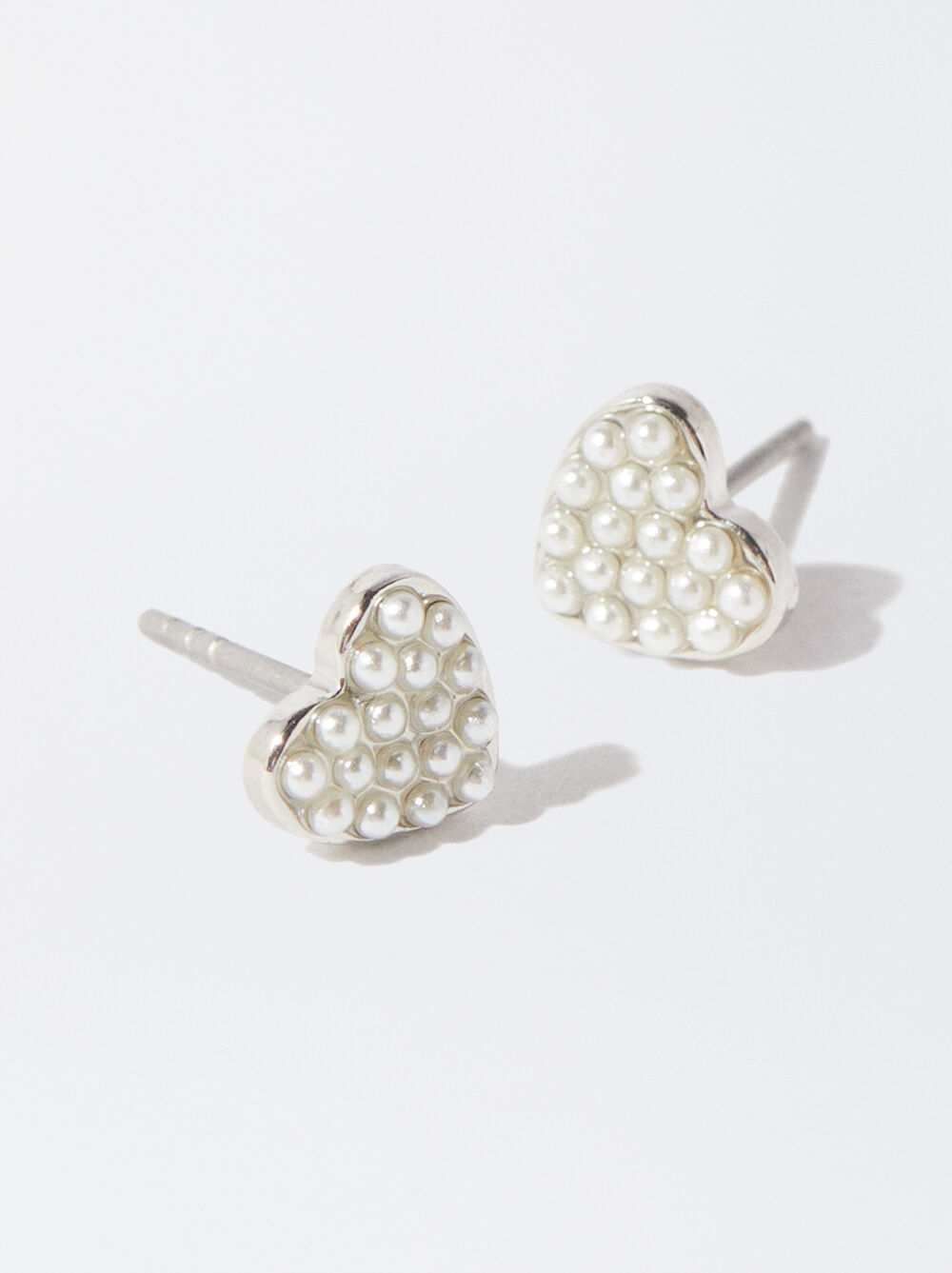 Heart Earrings With Pearls