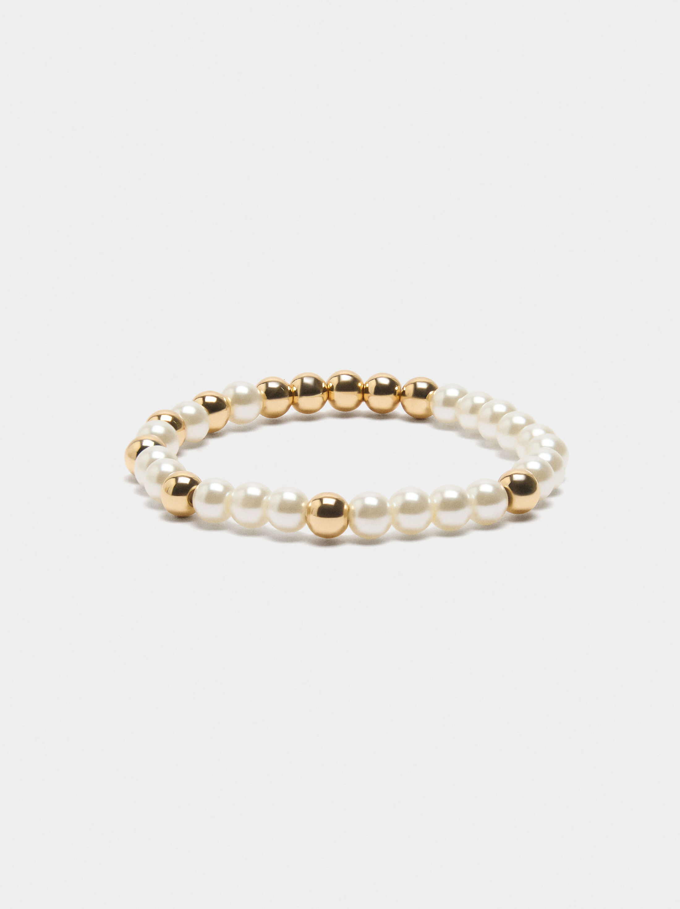 Elastic bracelet with pearls image number 0.0
