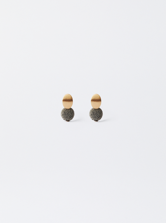 Stone Stud Earrings, , hi-res