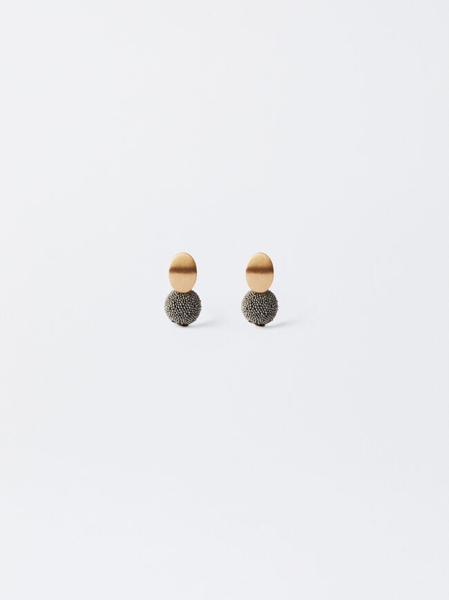 Short Earrings With Rhinestones image number 0.0