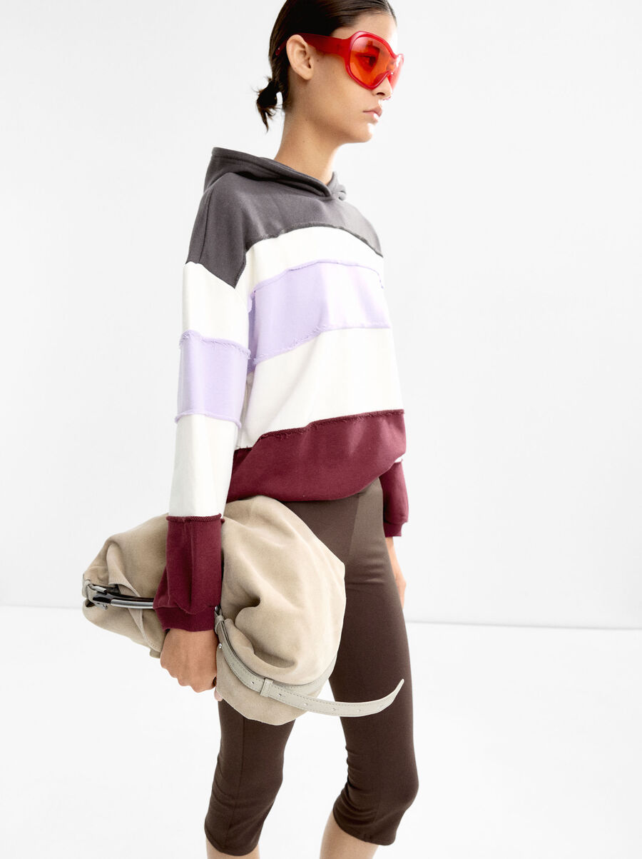 Sudadera de algodón a rayas