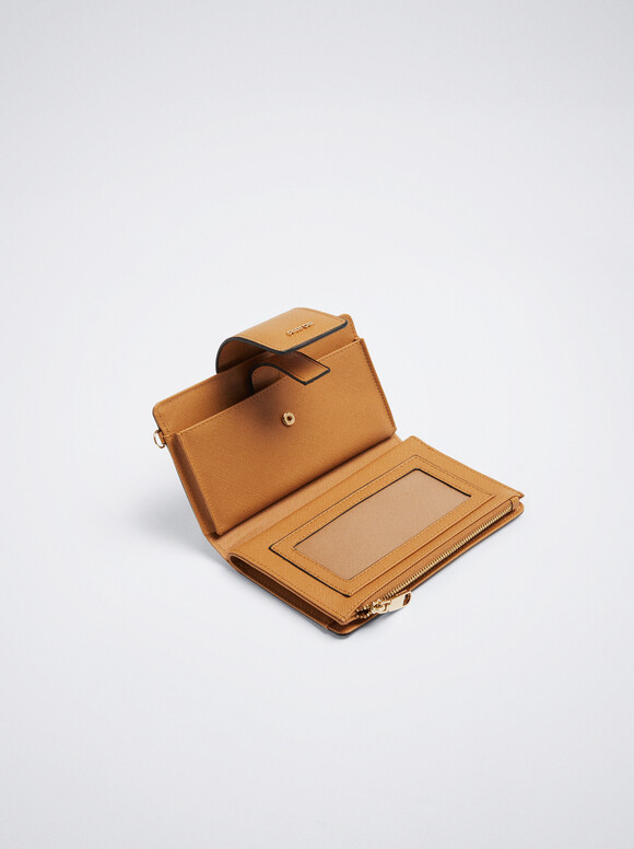 Wallet With Hand Strap, Camel, hi-res