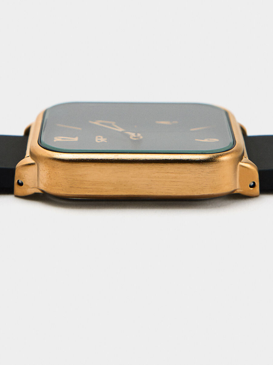 Watch with silicone strap