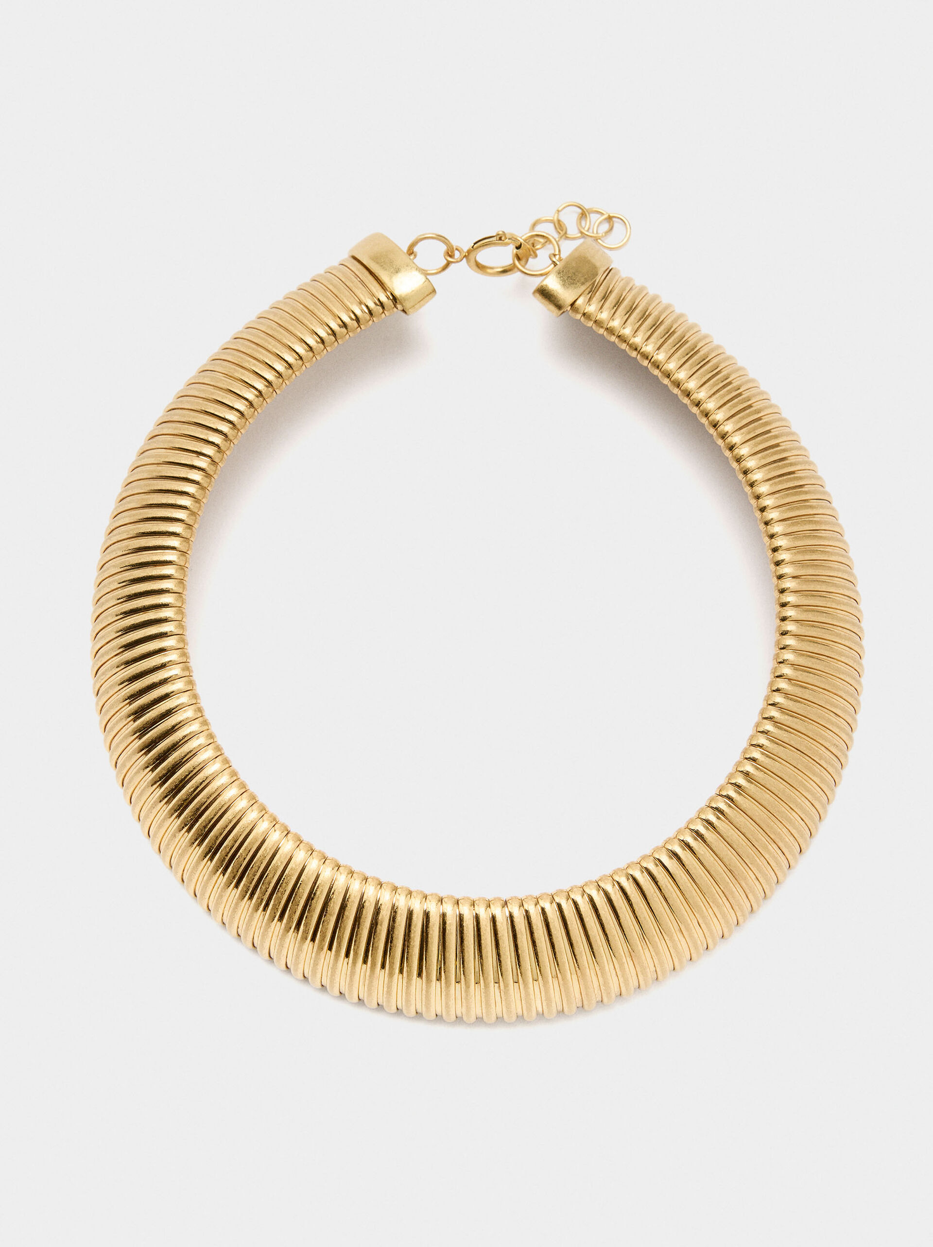 Tubular striped necklace image number 0.0