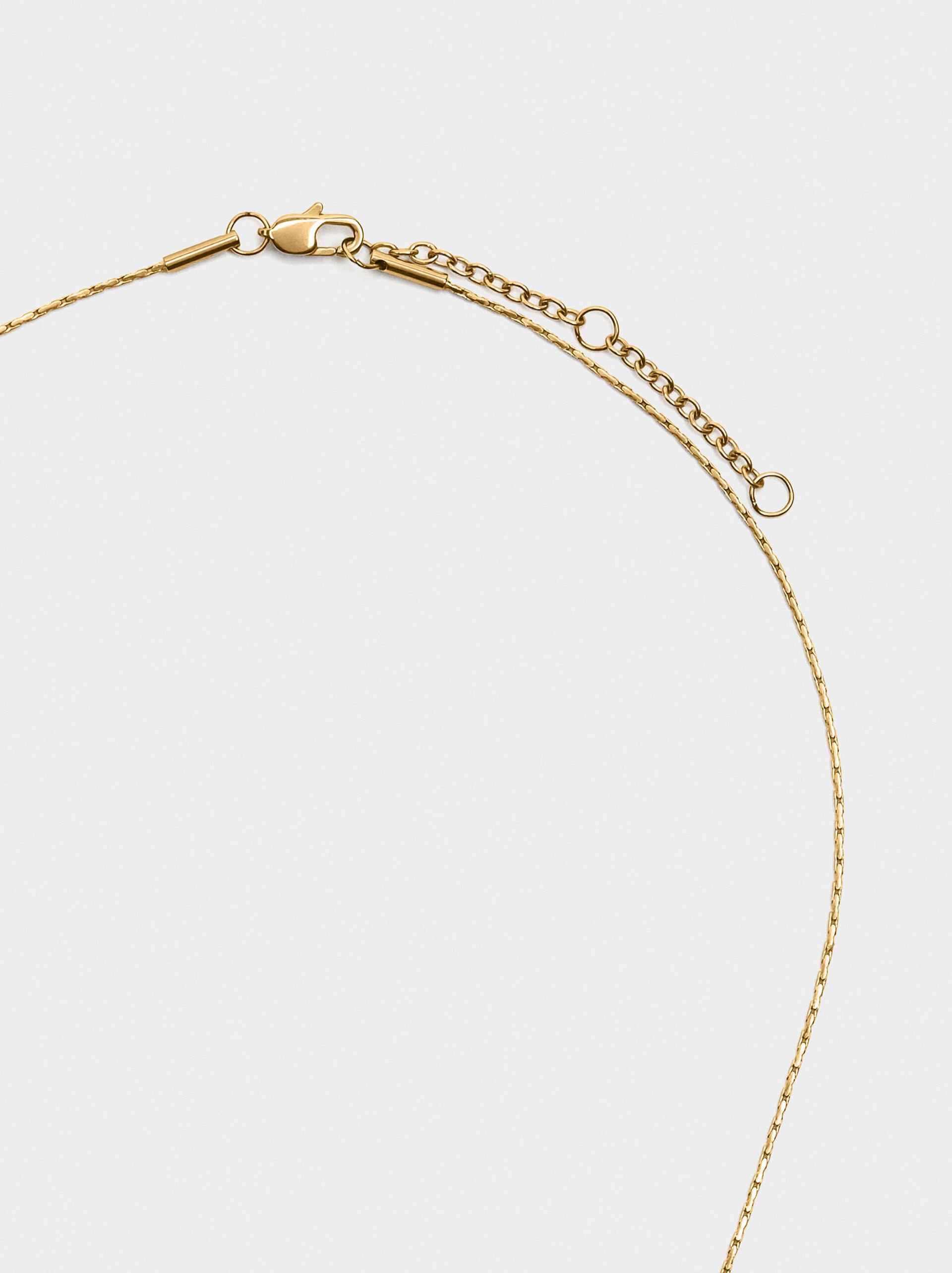 Necklace and heart earrings set - stainless steel image number 4.0