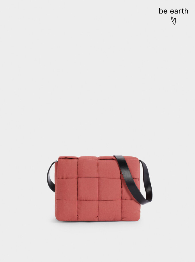 Crossbody Bag Made From Recycled Materials, Brick Red, hi-res